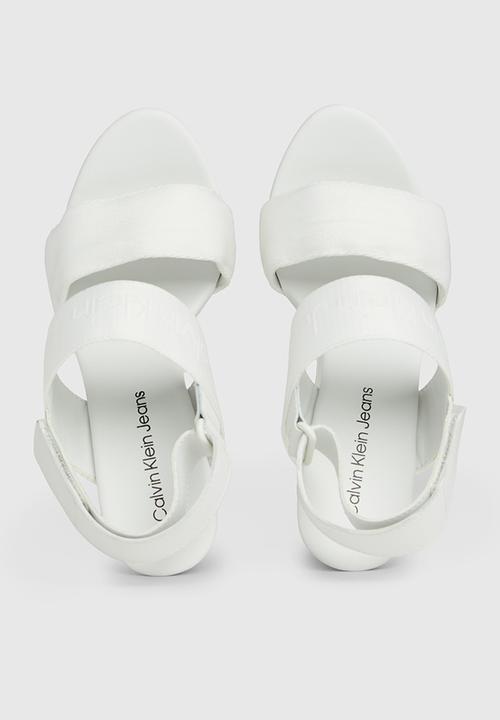 Calvin Klein - Wedge webbing sandal - bright white
