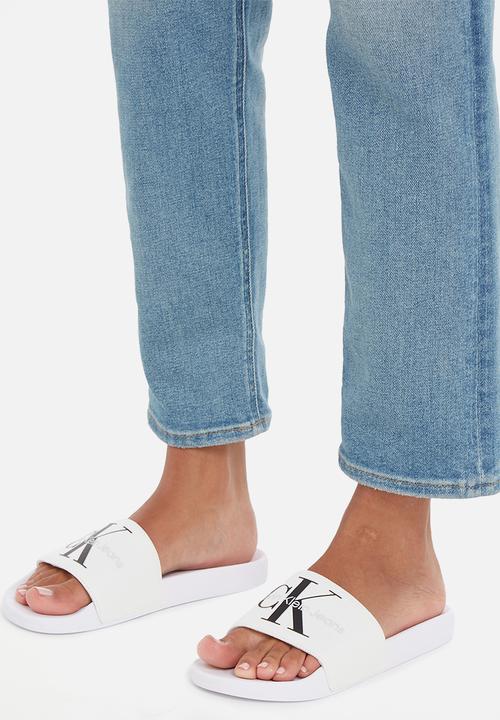 Calvin Klein - Slide monogram - bright white/black