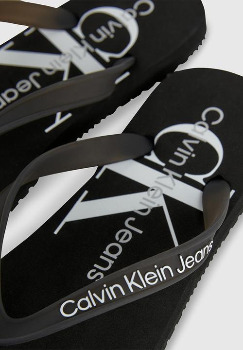 Calvin Klein - Beach monologo flip flop - black