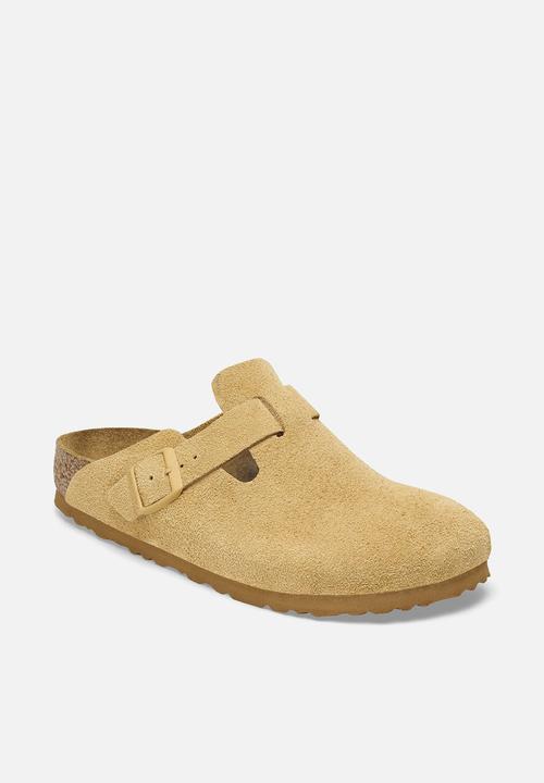 Birkenstock - Boston suede leather narrow - latte cream