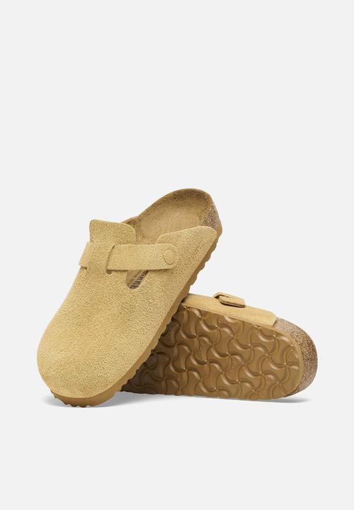 Birkenstock - Boston suede leather narrow - latte cream