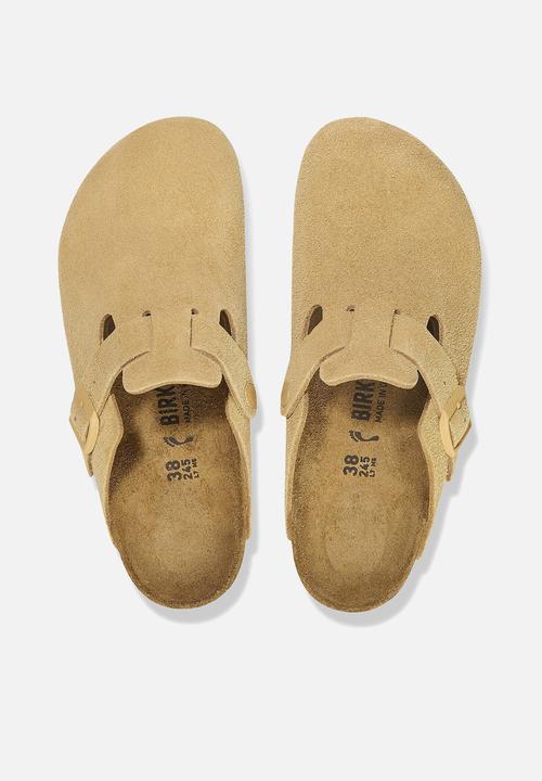 Birkenstock - Boston suede leather narrow - latte cream