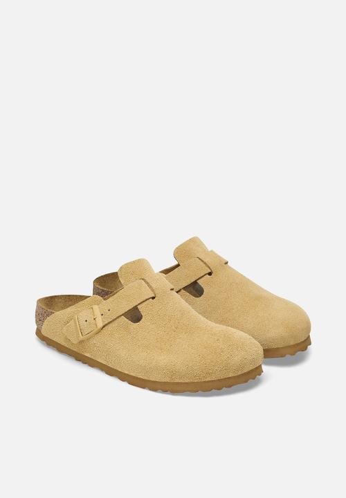 Birkenstock - Boston suede leather narrow - latte cream