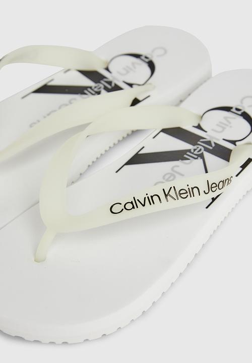 Calvin Klein - Beach monologo flip flop - white
