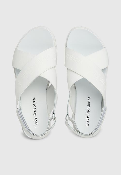 Calvin Klein - Flatform sling sandal - bright white