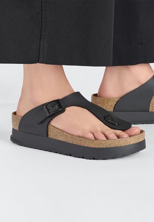 Birkenstock - Gizeh platform regular - black