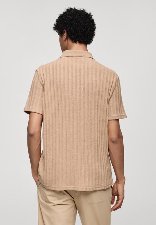 MANGO - Polo shirt creto - beige
