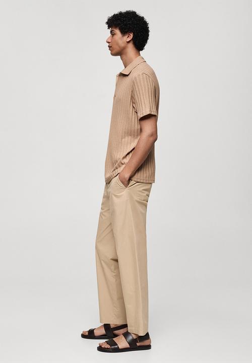 MANGO - Polo shirt creto - beige