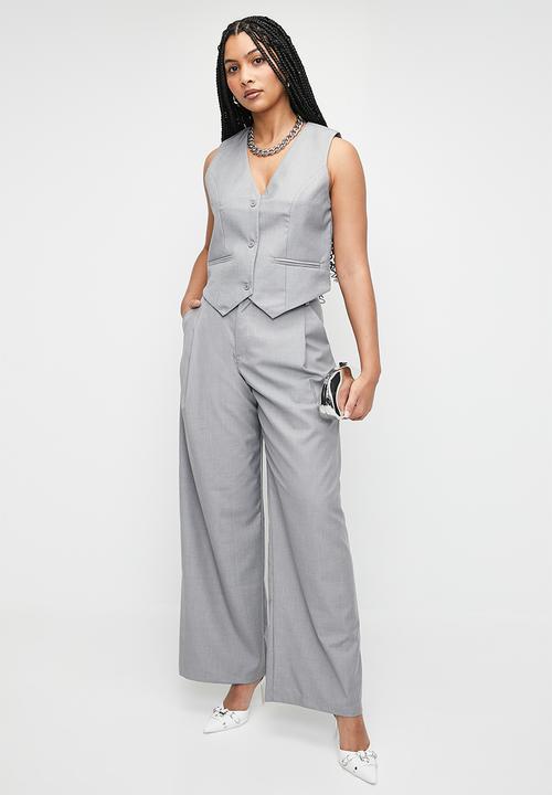 Superbalist - Co-ord midrise wide leg - grey
