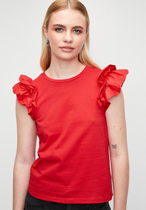 Ruffle Top - Red