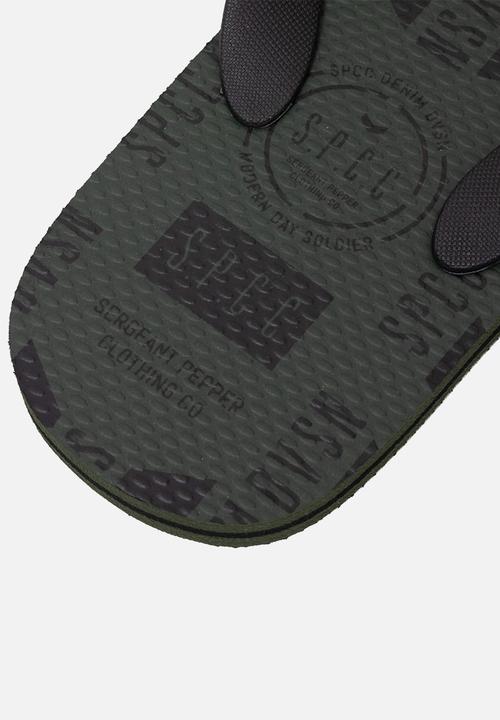 S.P.C.C - Fisk Flip Flops - Dark Fatigue