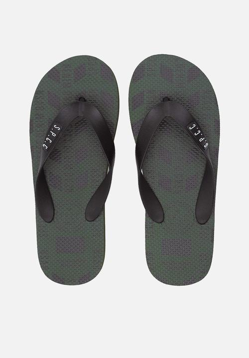 S.P.C.C - Fisk Flip Flops - Dark Fatigue