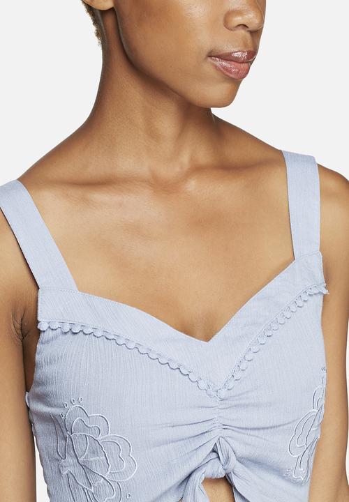 MINKPINK - Sweet Pea Tie Front Crop Top