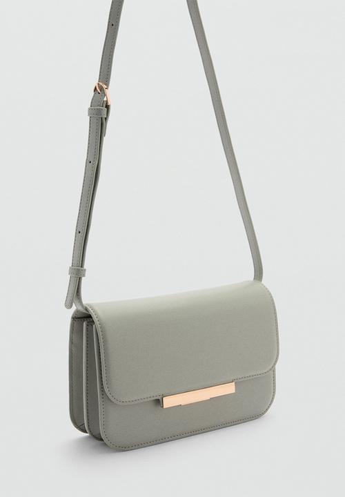 MANGO - Bag amber - light pastel green
