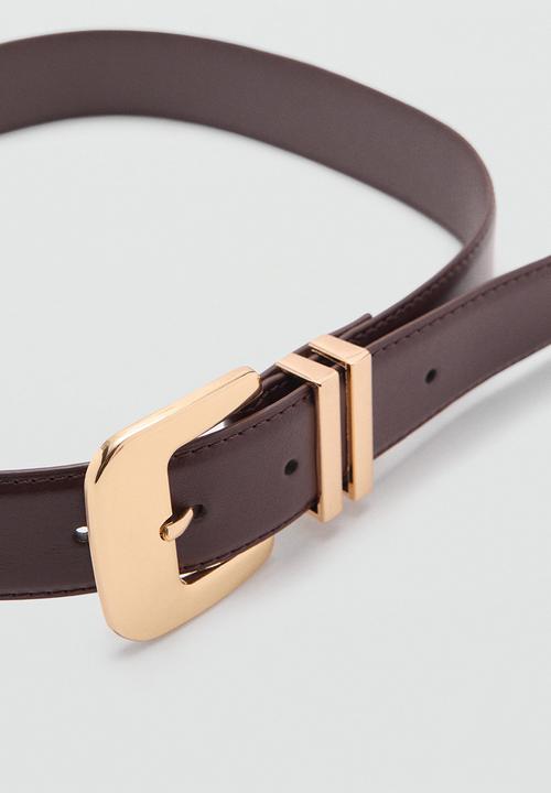 MANGO - Belt apen - brown