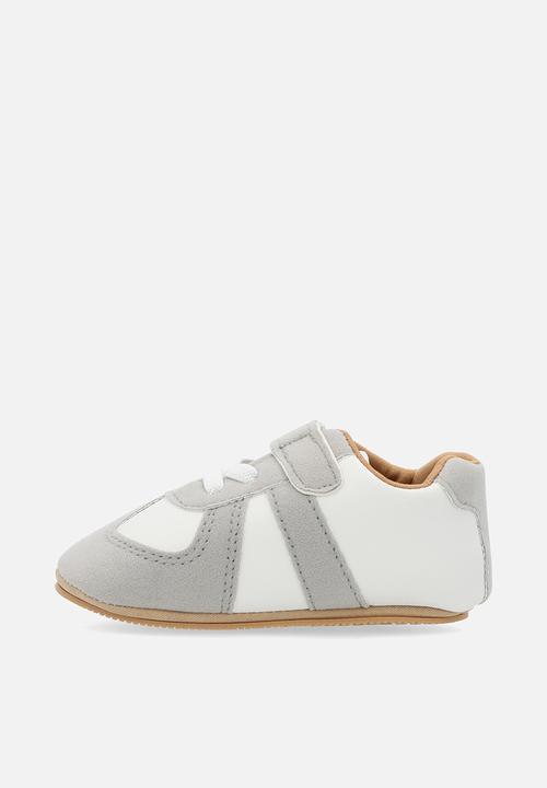 Pop Candy - Lace velcro sneakers - grey & white