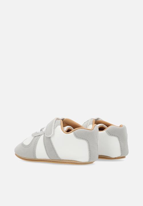 Pop Candy - Lace velcro sneakers - grey & white