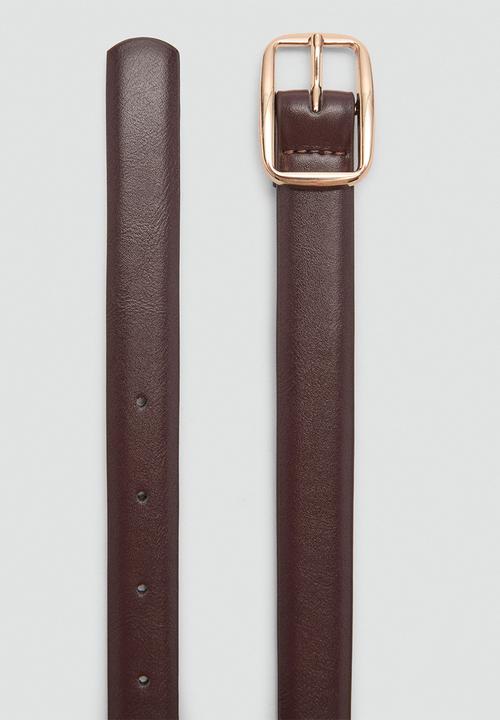MANGO - Belt massi - brown
