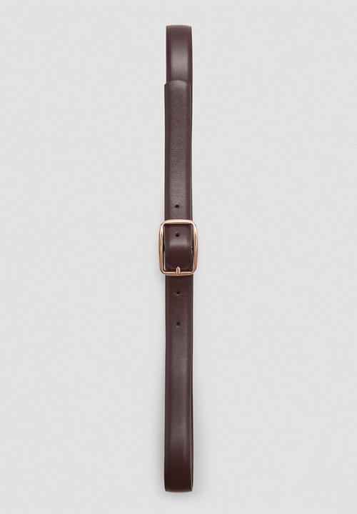 MANGO - Belt massi - brown