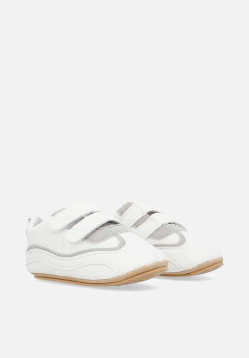 Pop Candy - Twin velcro strap sneakers - grey & white