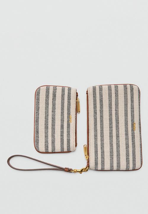 MANGO - Purse stripes - medium brown