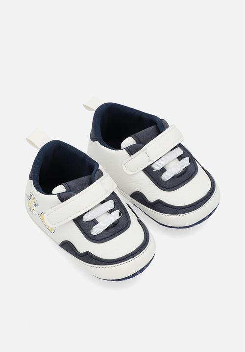 Pop Candy - Hi top velcro lace up sneakers - black & white