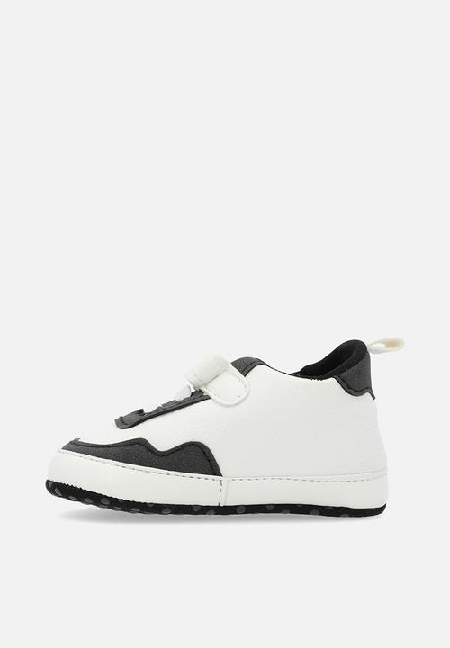 Pop Candy - Lo top velcro lace up sneakers - navy & white