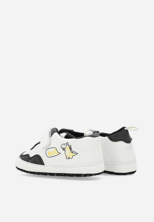 Pop Candy - Lo top velcro lace up sneakers - navy & white
