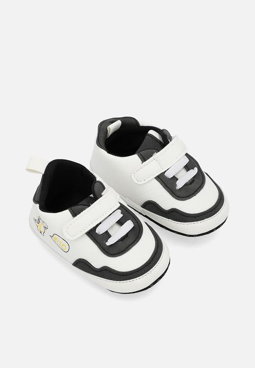 Pop Candy - Lo top velcro lace up sneakers - navy & white