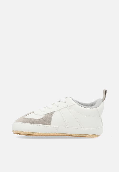 Pop Candy - Lace up sneakers - grey & white