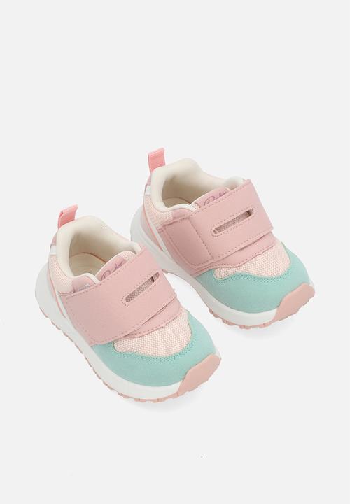 Pop Candy - Colour block sneakers - pink & sage green