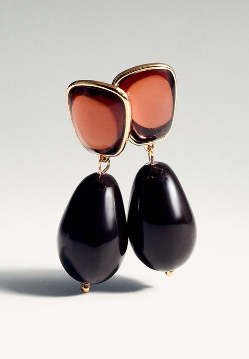 MANGO - Earrings carmela - brown
