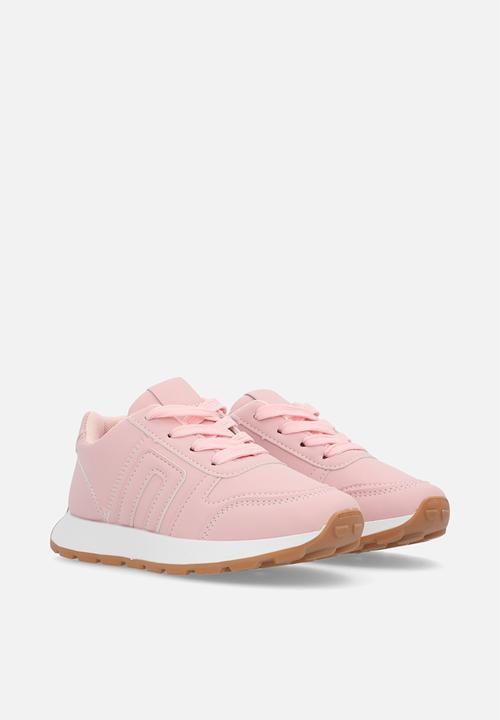 Pop Candy - Lace up sneakers - pink & white