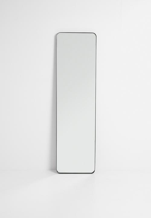 Sixth Floor - Aluminium Framed Full Length Mirror - Black