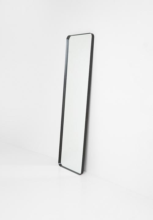 Sixth Floor - Aluminium Framed Full Length Mirror - Black