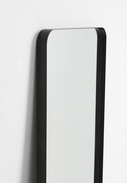 Sixth Floor - Aluminium Framed Full Length Mirror - Black
