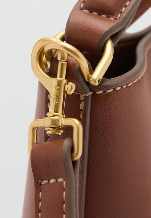 MANGO - Bucket bag mike - medium brown