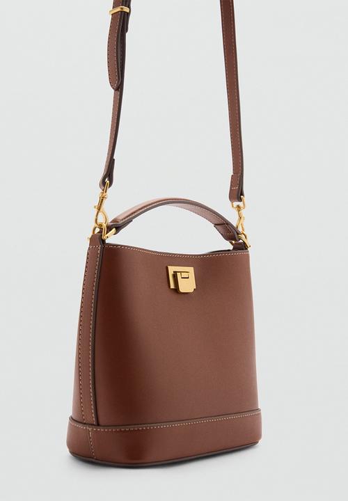 MANGO - Bucket bag mike - medium brown