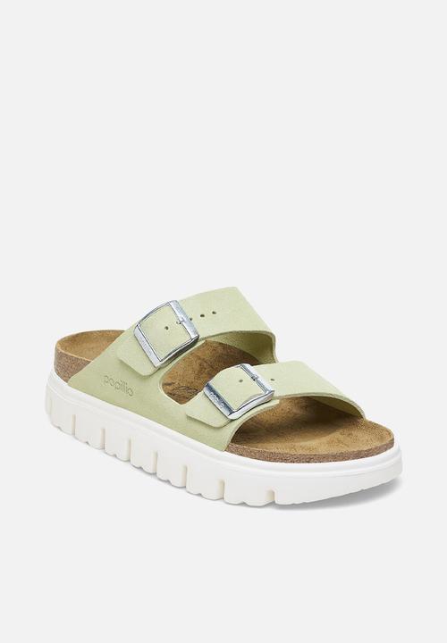 Birkenstock - Arizona chunky suede leather narrow - faded lime