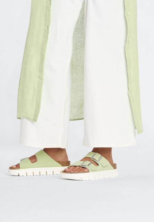 Birkenstock - Arizona chunky suede leather narrow - faded lime