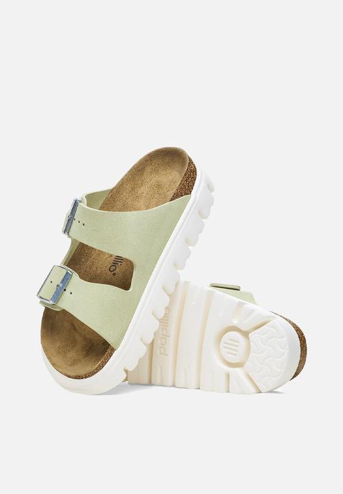 Birkenstock - Arizona chunky suede leather narrow - faded lime