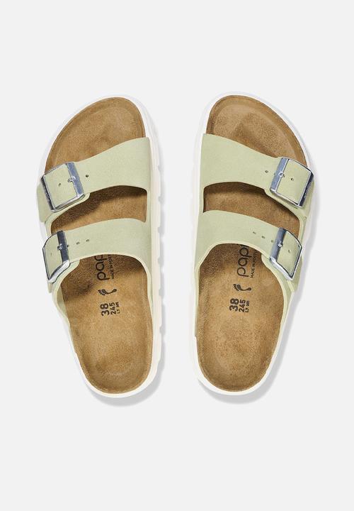 Birkenstock - Arizona chunky suede leather narrow - faded lime