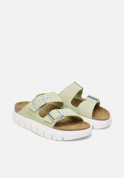 Birkenstock - Arizona chunky suede leather narrow - faded lime
