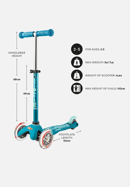 MICRO - Mini deluxe scooter - aqua