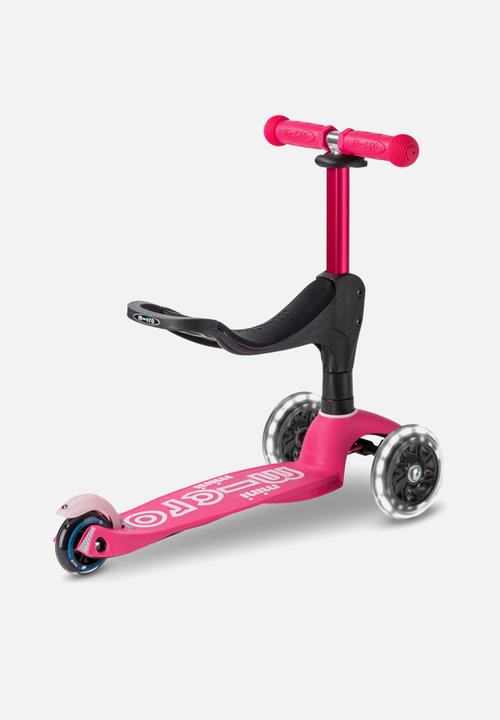 MICRO - Mini 3in1 deluxe plus scooter - pink led
