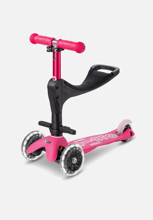 MICRO - Mini 3in1 deluxe plus scooter - pink led