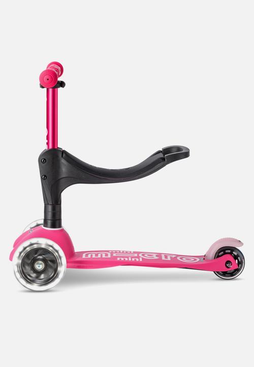 MICRO - Mini 3in1 deluxe plus scooter - pink led
