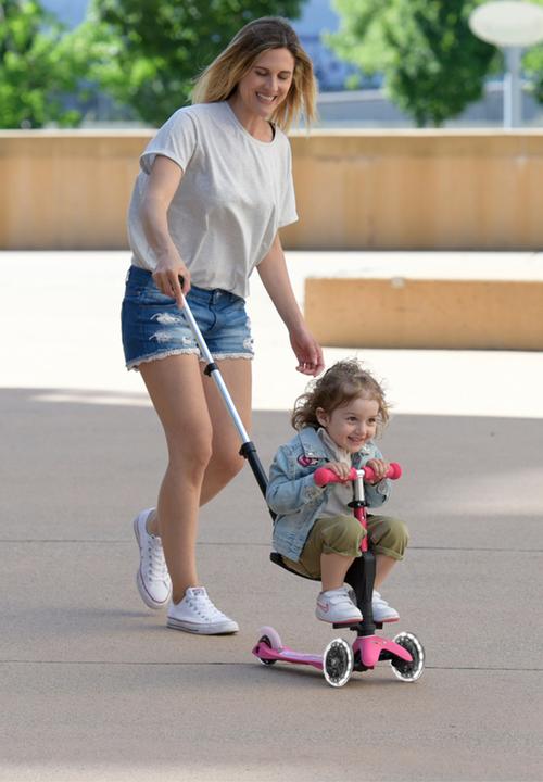MICRO - Mini 3in1 deluxe plus scooter - pink led