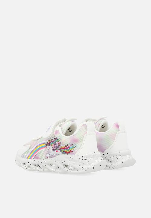Pop Candy - Lace & adjustable strap sneakers - white/unicorn
