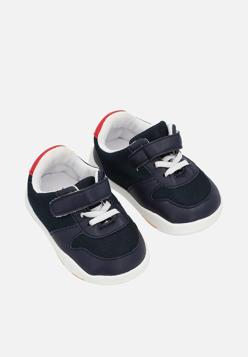 Pop Candy - Adjustable strap fastener sneakers-navy blue